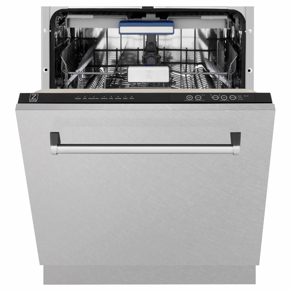 ZLINE Tallac 24-inch dishwasher in satin stainless steel DWV-SN-24, front view
