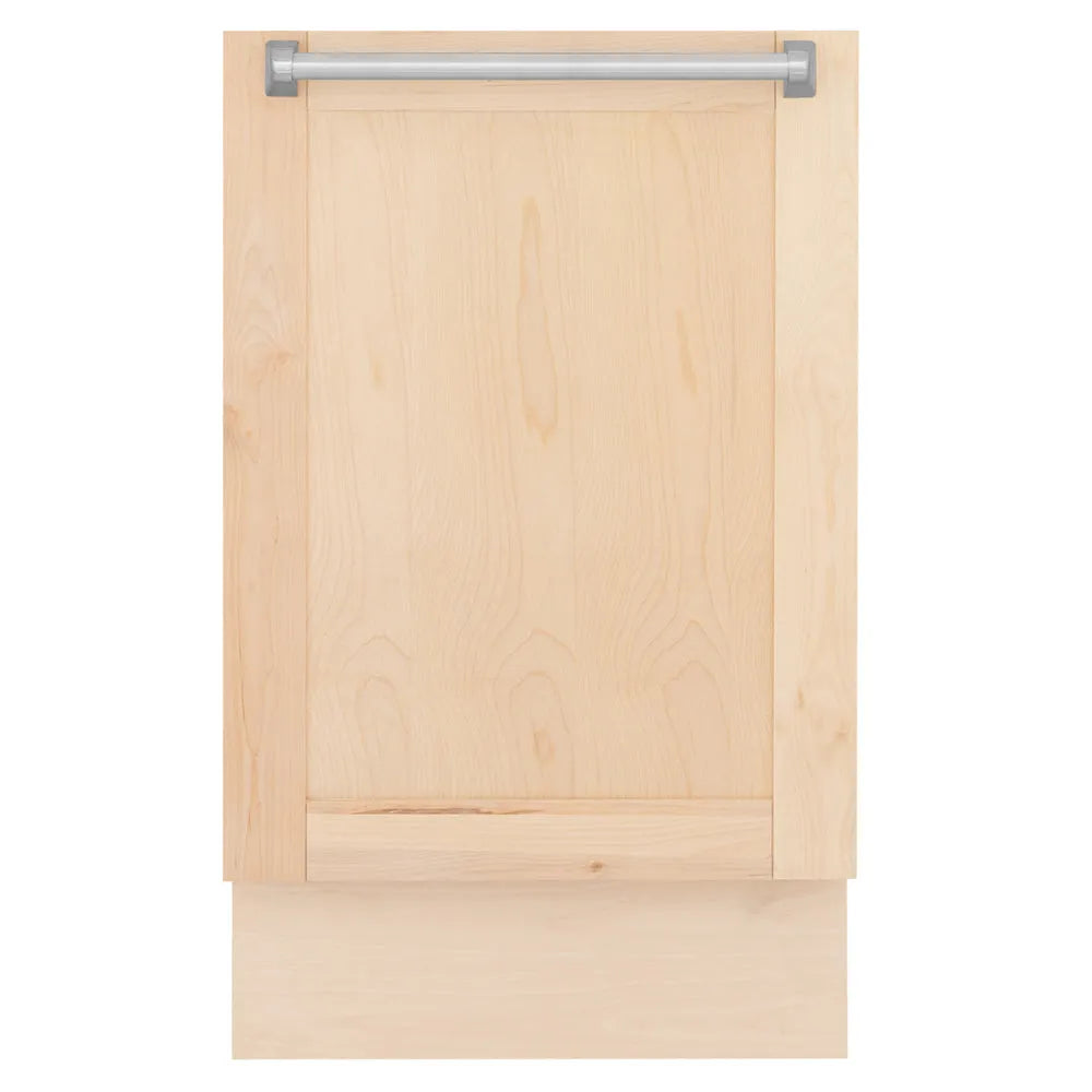 ZLINE Tallac 18-inch dishwasher in unfinished wood DWV-UF-18