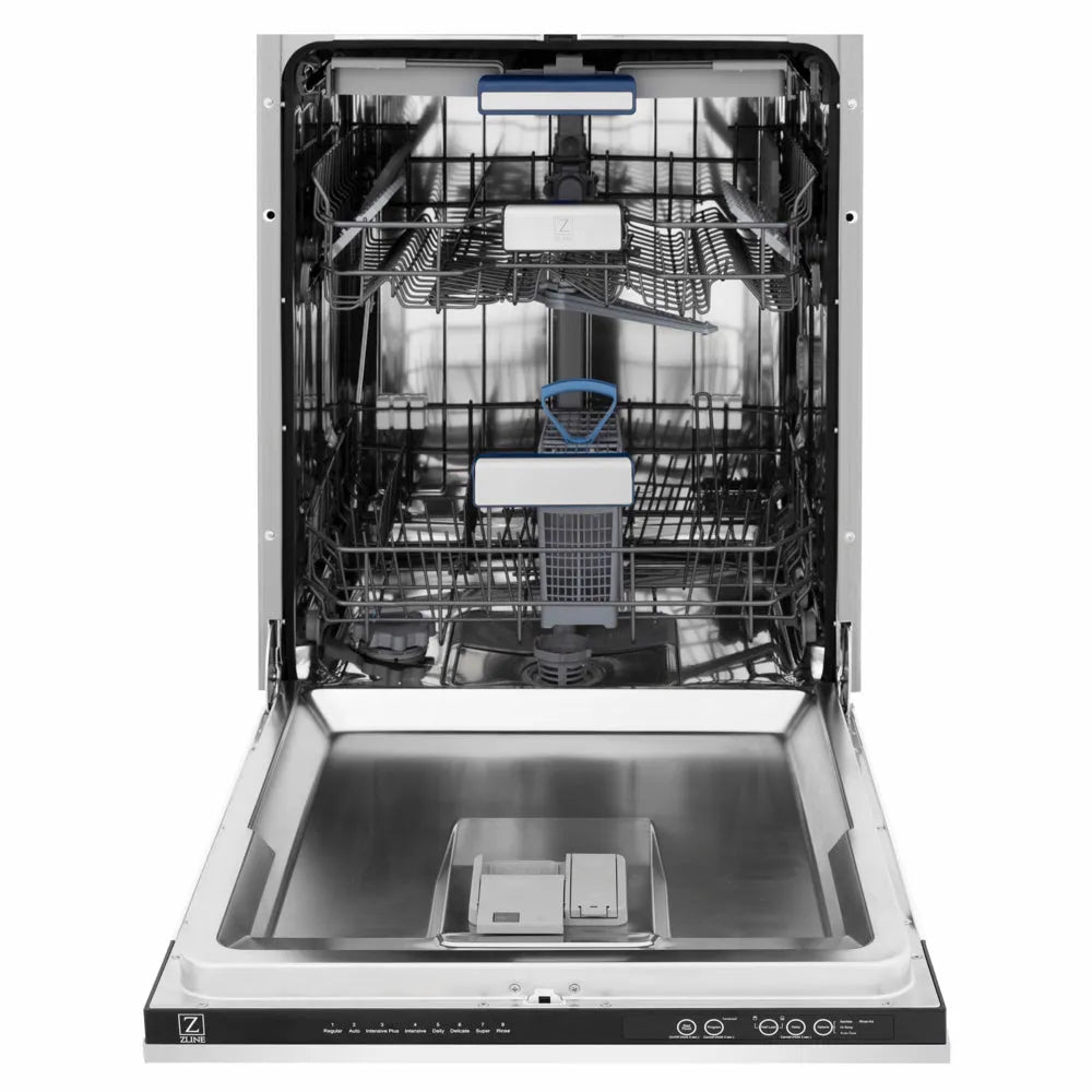 ZLINE Tallac 24-inch dishwasher in white matte DWV-WM-24, front view