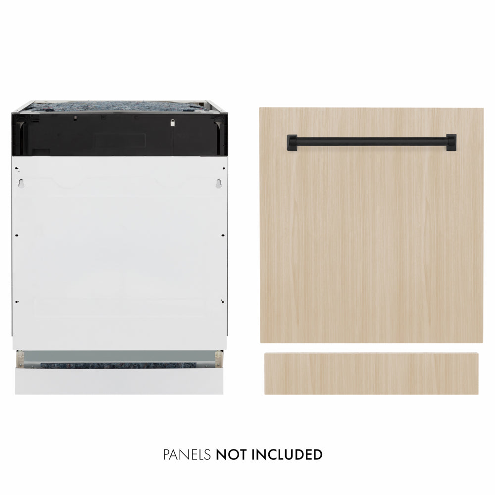 ZLINE Autograph Edition Tallac 24-inch dishwasher, panel ready and matte black accents DWVZ-24-MB