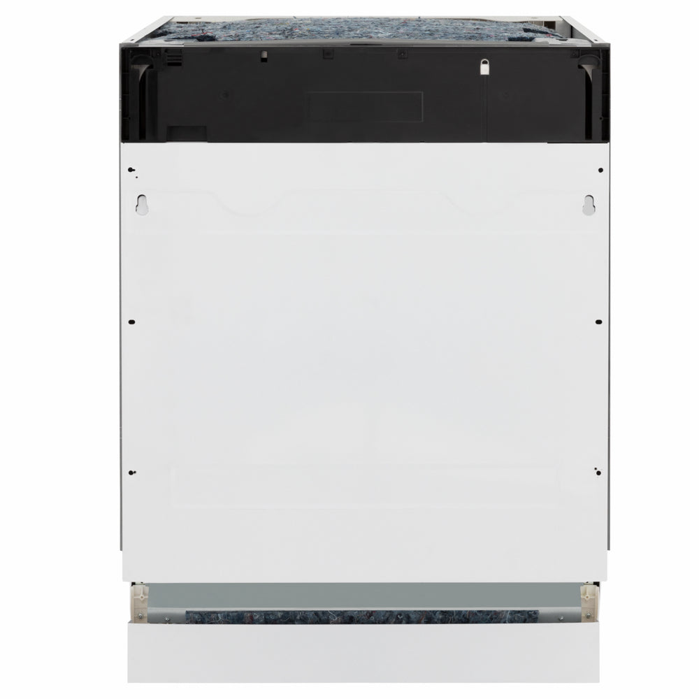 ZLINE Autograph Edition Tallac 24-inch dishwasher, panel ready and matte black accents DWVZ-24-MB, front view