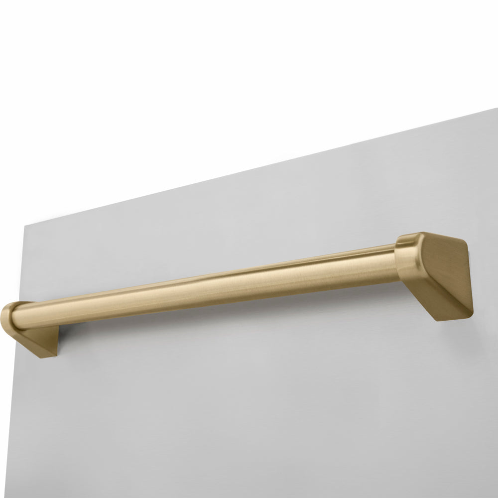 ZLINE Autograph Edition Tallac 18-inch dishwasher in stainless steel and champagne bronze accents DWVZ-304-18-CB, detail