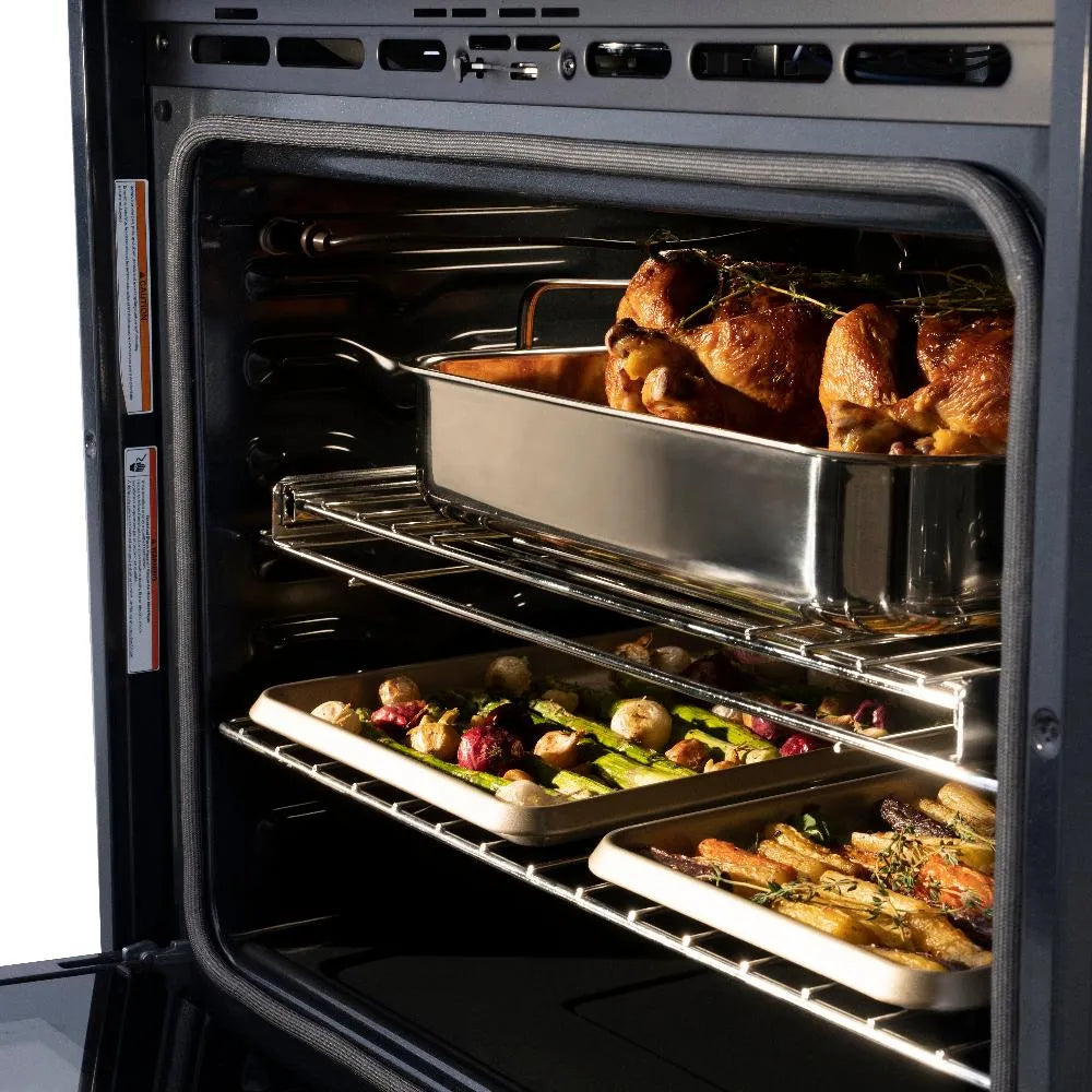 ZLINE Professional 30-inch wall oven in stainless steel with white matte door WAD-WM-30, detail