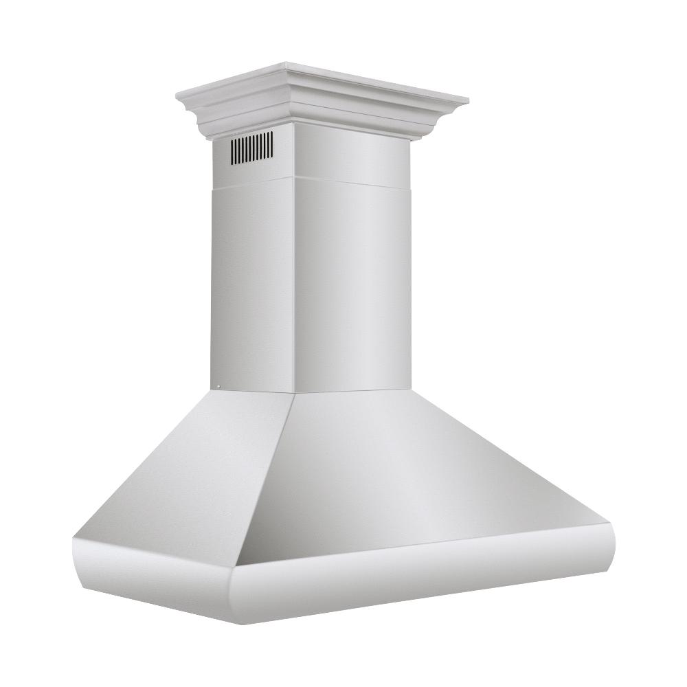 ZLINE Professional 30-inch range hood in stainless steel 587CRN-30, side view