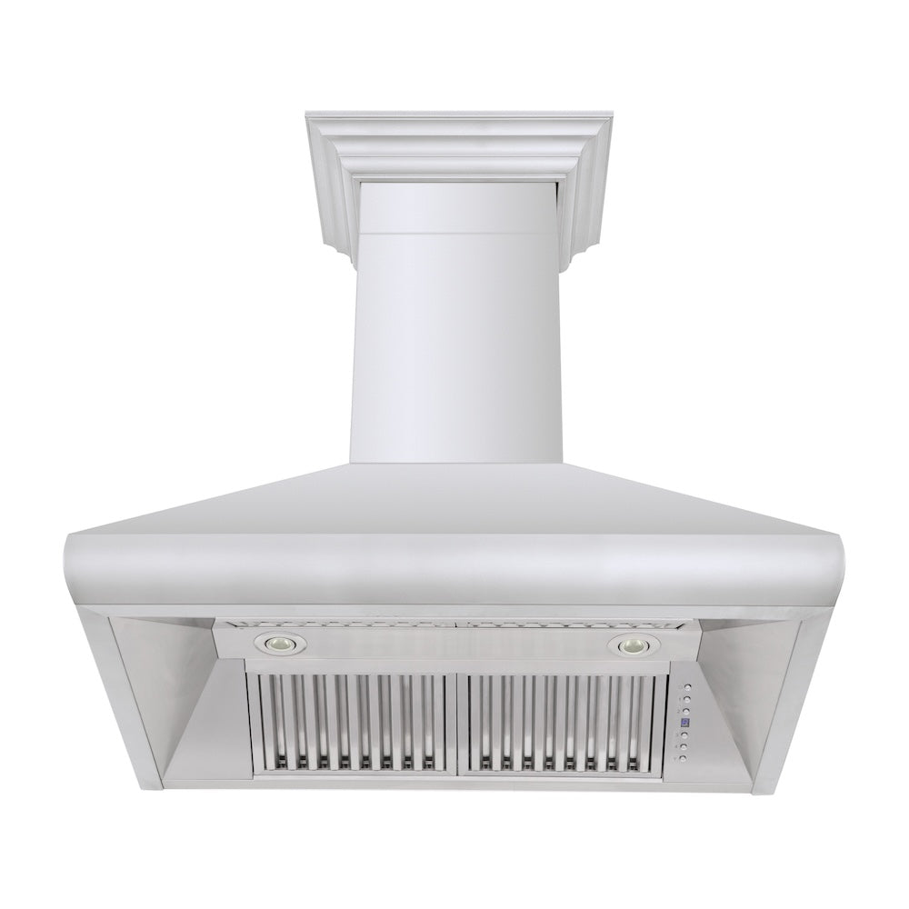 ZLINE Professional 36-inch range hood in stainless steel 587CRN-36, view 4