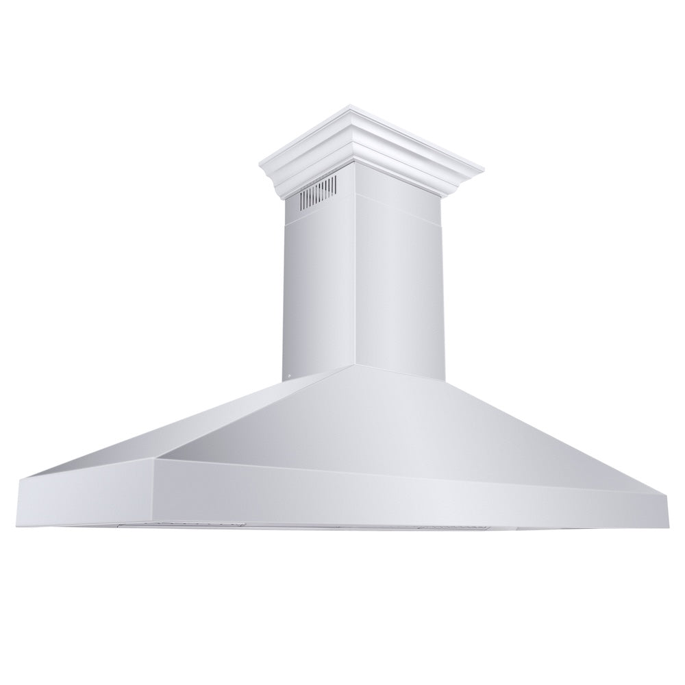 ZLINE Professional 60-inch range hood in stainless steel 597CRN-60, side view