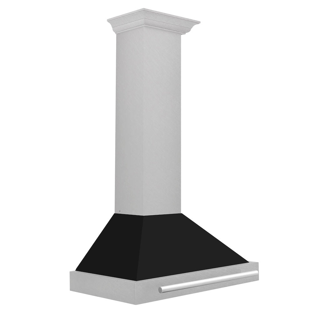 ZLINE 30-inch range hood in satin stainless steel KB4SNX-BLM-30, side view