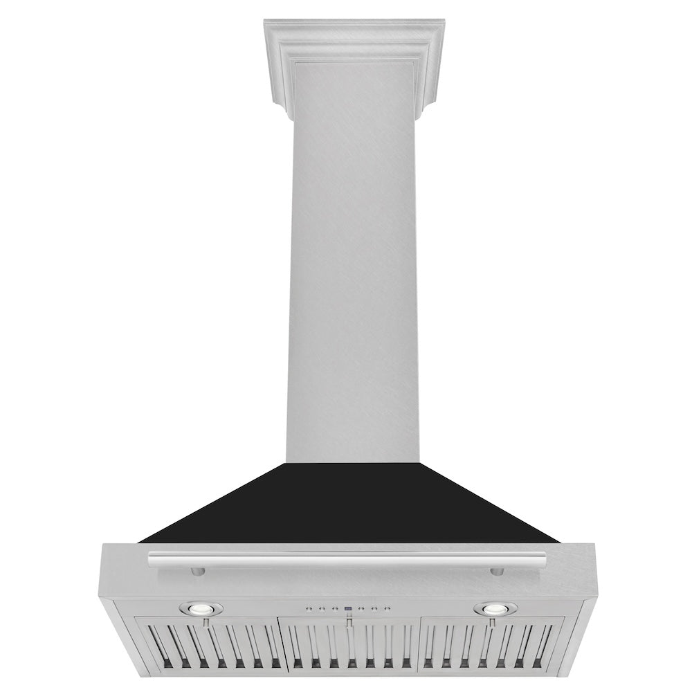 ZLINE 30-inch range hood in satin stainless steel KB4SNX-BLM-30, view 3