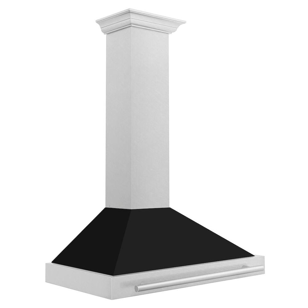 ZLINE 36-inch range hood in satin stainless steel KB4SNX-BLM-36, side view