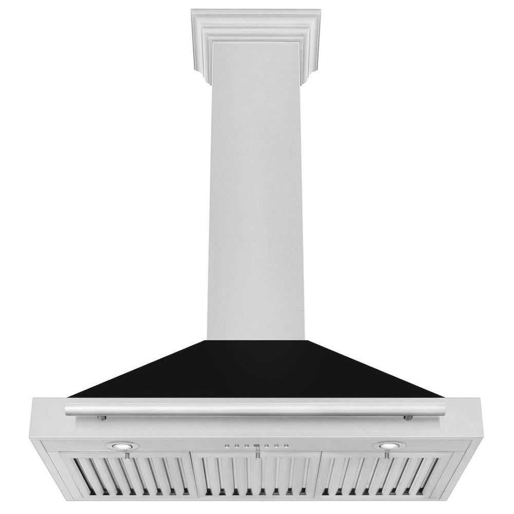 ZLINE 36-inch range hood in satin stainless steel KB4SNX-BLM-36, view 3