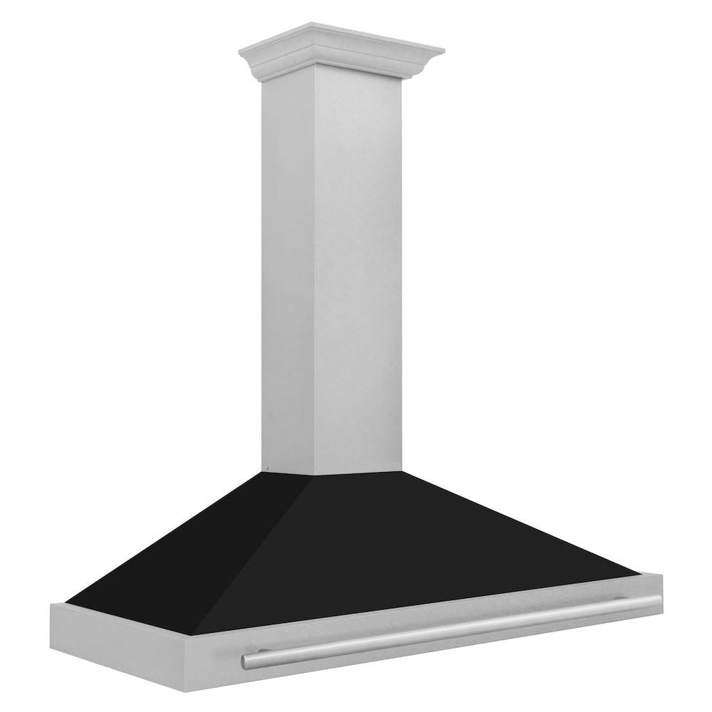 ZLINE 48-inch range hood in satin stainless steel KB4SNX-BLM-48, side view