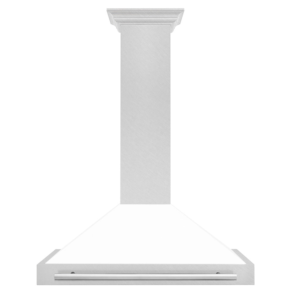 ZLINE 36-inch range hood in satin stainless steel KB4SNX-WM-36, front view