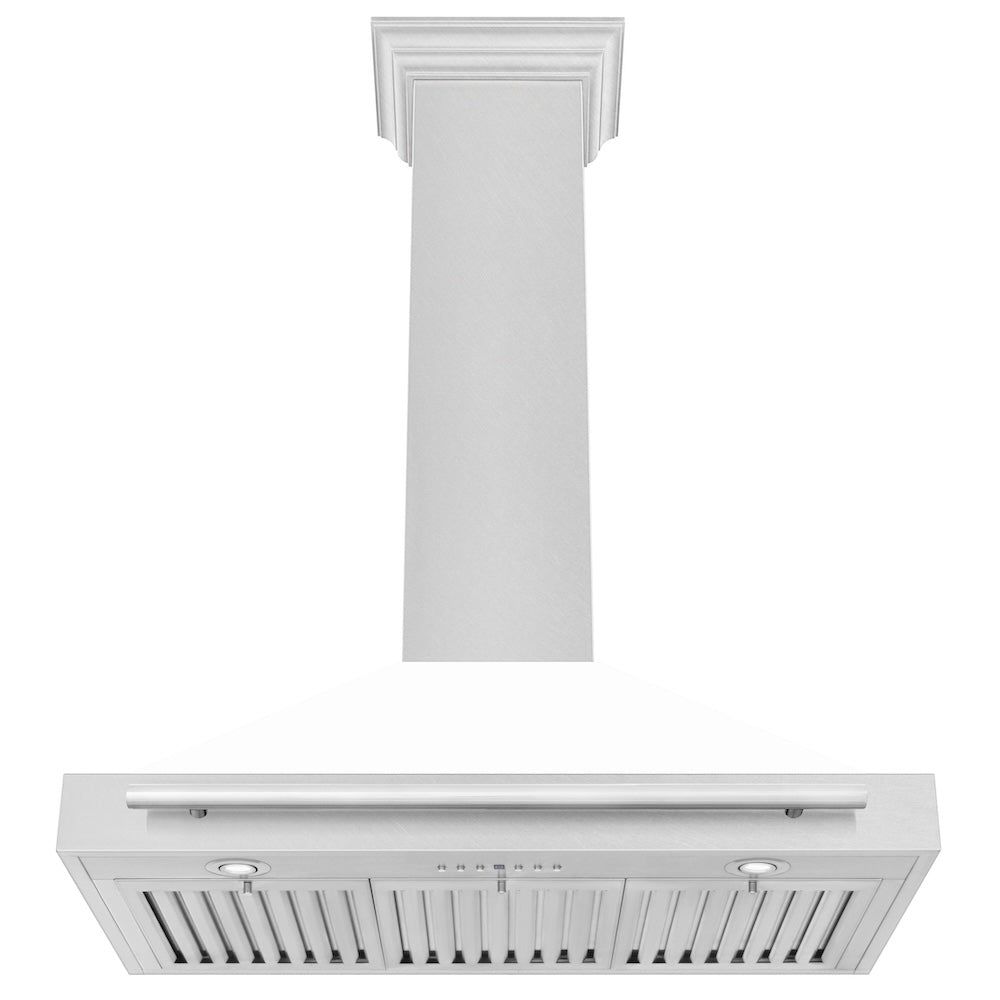 ZLINE 36-inch range hood in satin stainless steel KB4SNX-WM-36, view 4