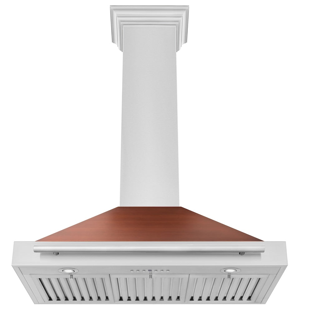 ZLINE 36-inch range hood in copper KB4STX-C-36, view 3