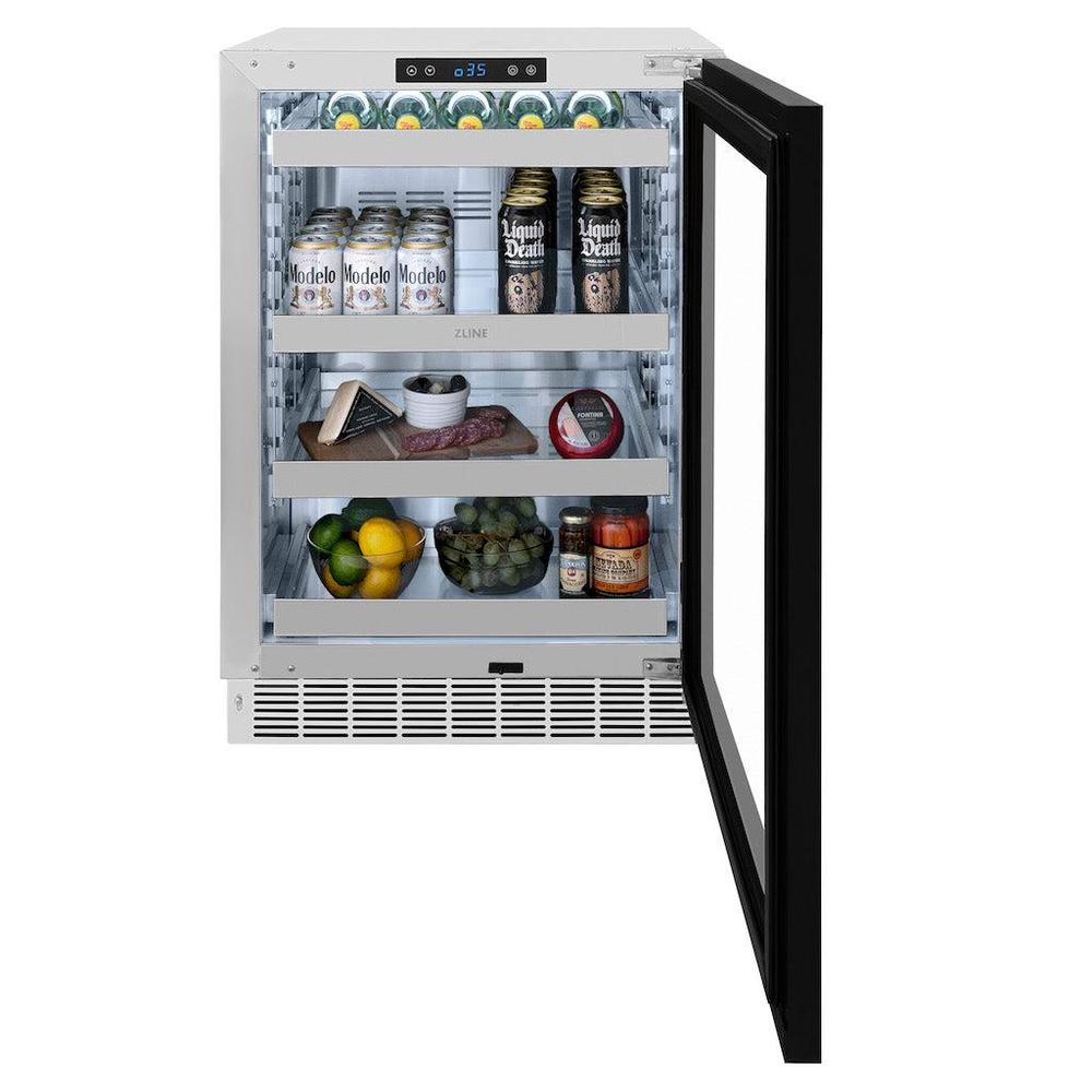 ZLINE Touchstone 24-inch beverage fridge, panel ready RBSPO-24, front view