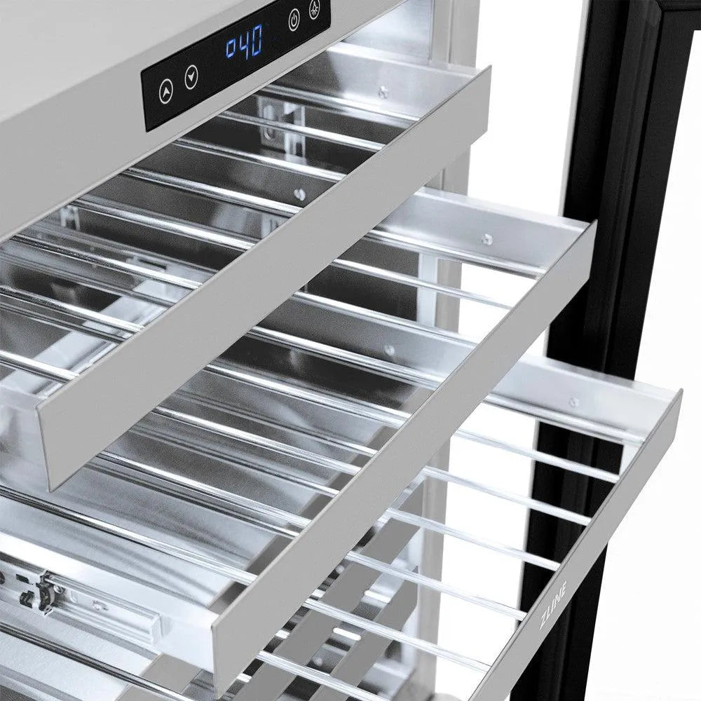 ZLINE Touchstone 24-inch wine cooler, panel ready RWDPO-24, detail