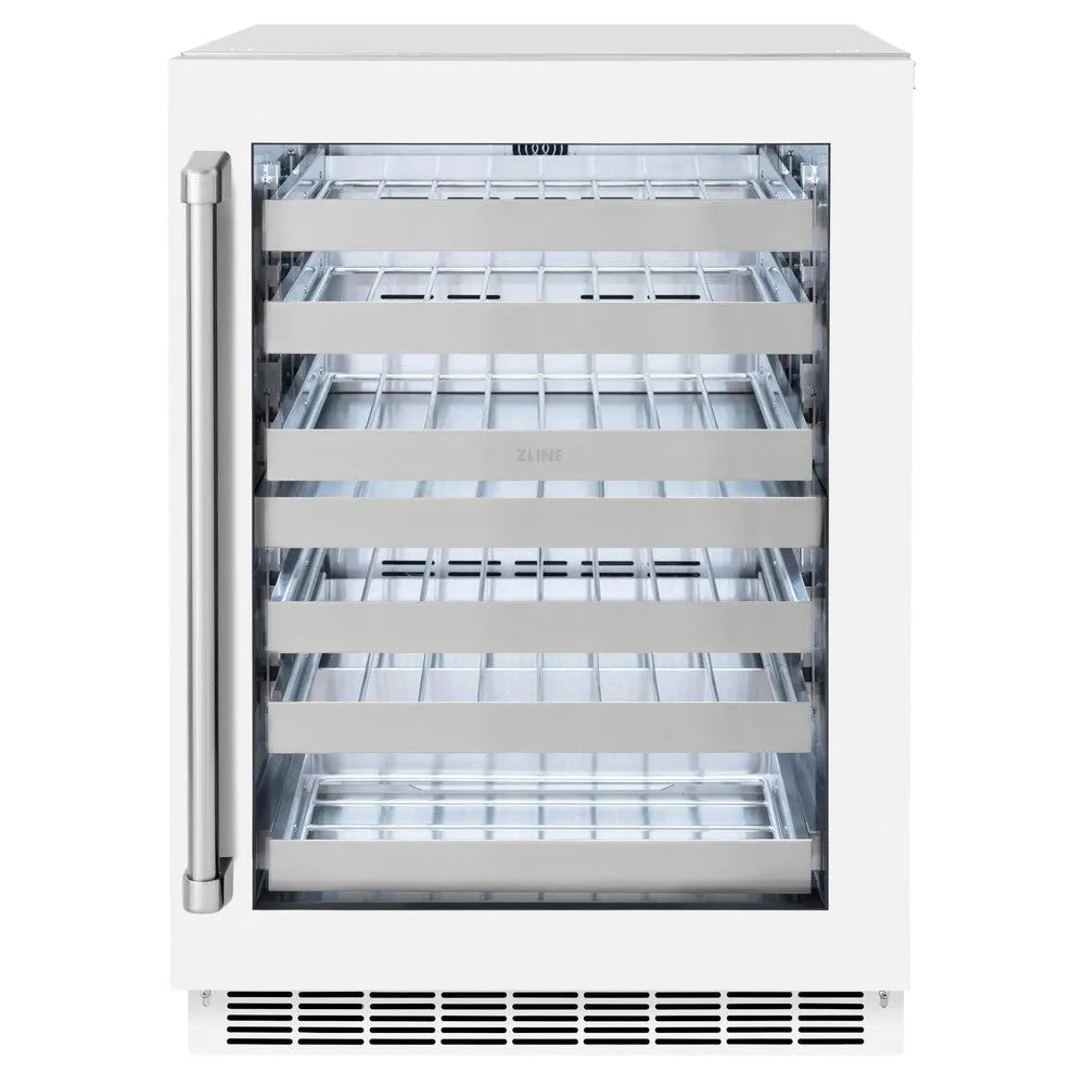 ZLINE Touchstone 24-inch wine cooler in white matte RWDO-WM-24