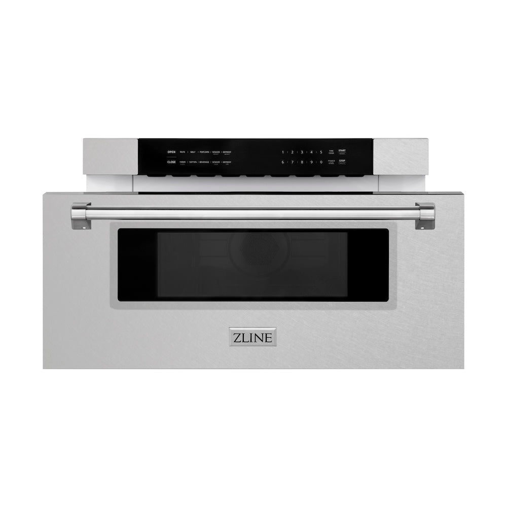 ZLINE 30-inch microwave in satin stainless steel MWD-30-SS, front view