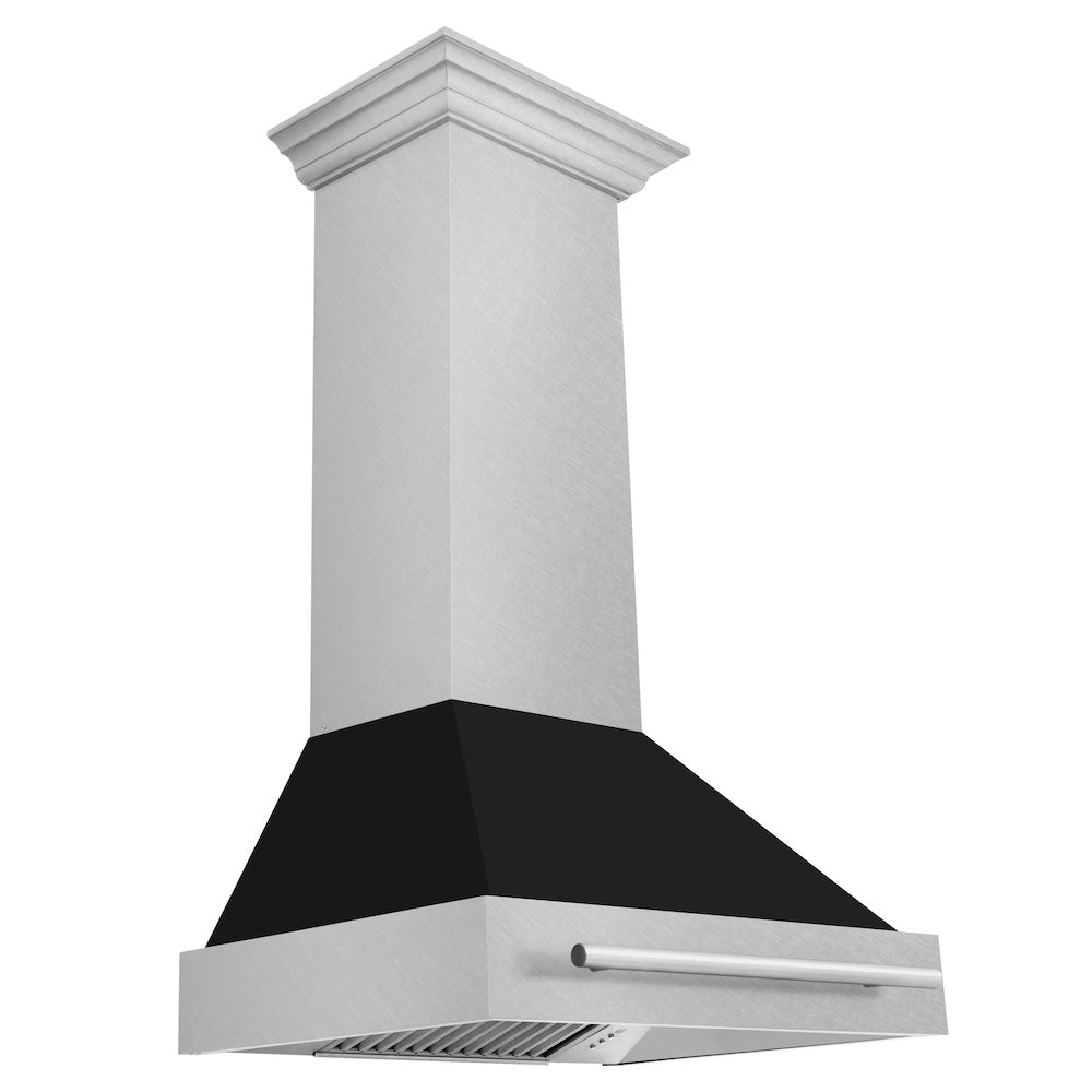 ZLINE 30-inch range hood in satin stainless steel 8654SNX-BLM-30
