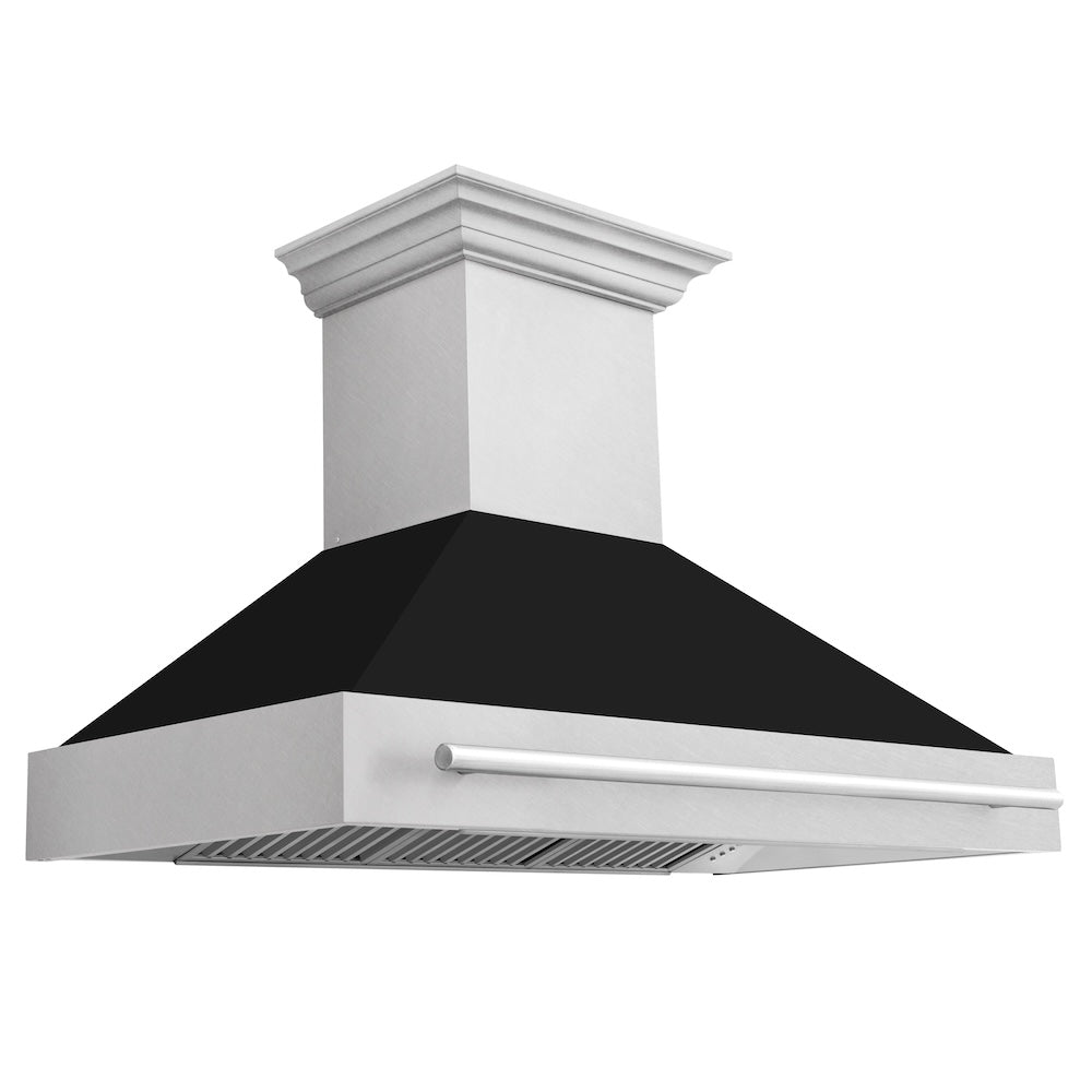 ZLINE 48-inch range hood in satin stainless steel 8654SNX-BLM-48
