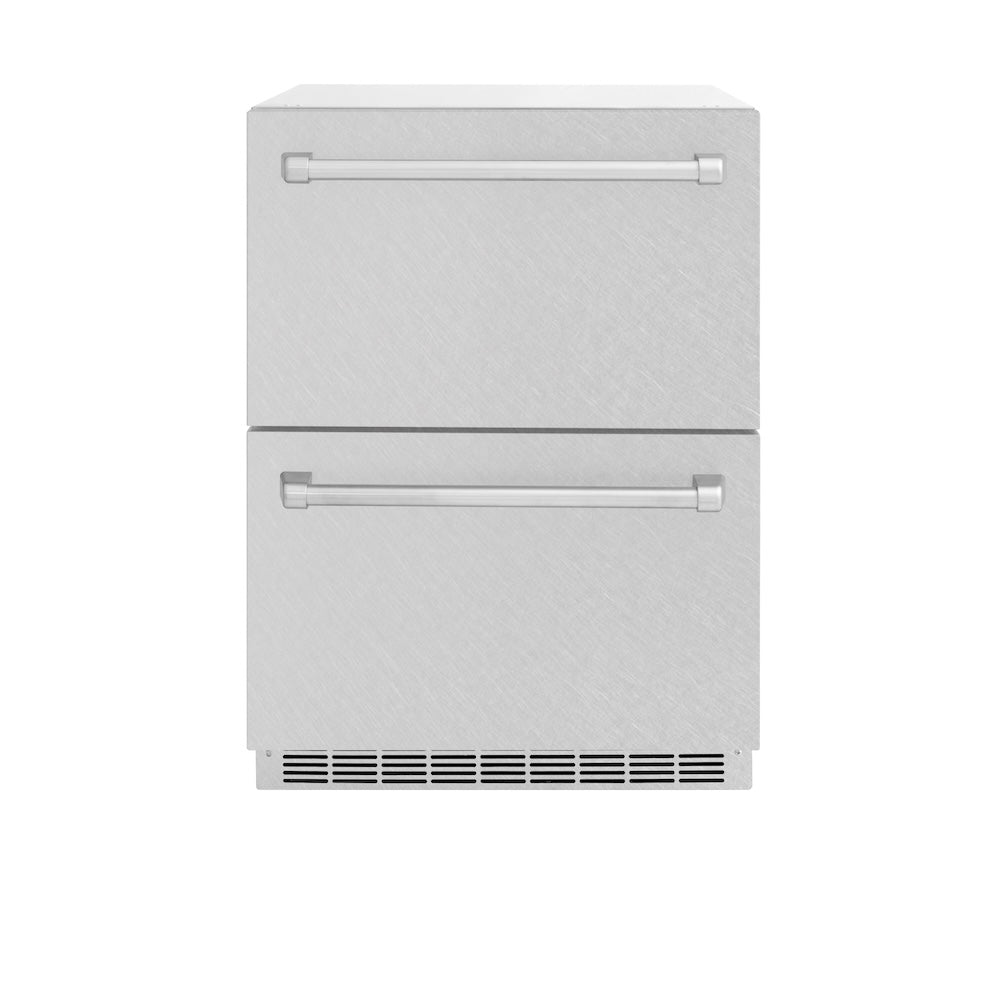 ZLINE Touchstone 24-inch refrigerator in satin stainless steel RDSO-SN-24, front view