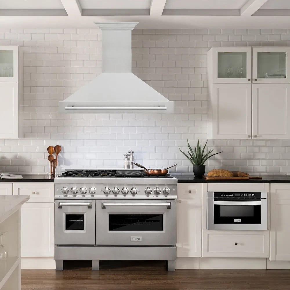 ZLINE 48-inch range hood in satin stainless steel 8654SNX-48, view 2