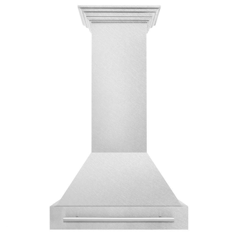 ZLINE 30-inch range hood in satin stainless steel 8654SNX-30, front view