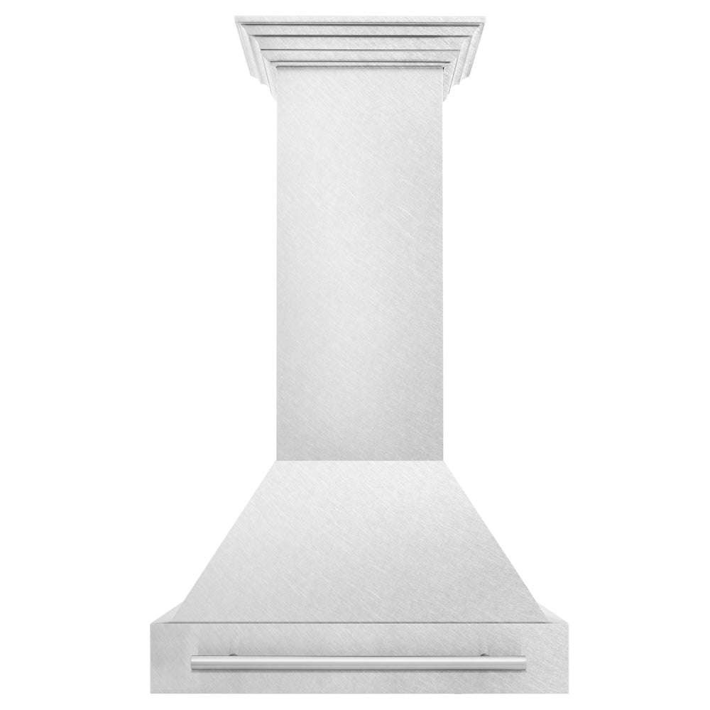 ZLINE 30-inch range hood in satin stainless steel 8654SNX-30, front view