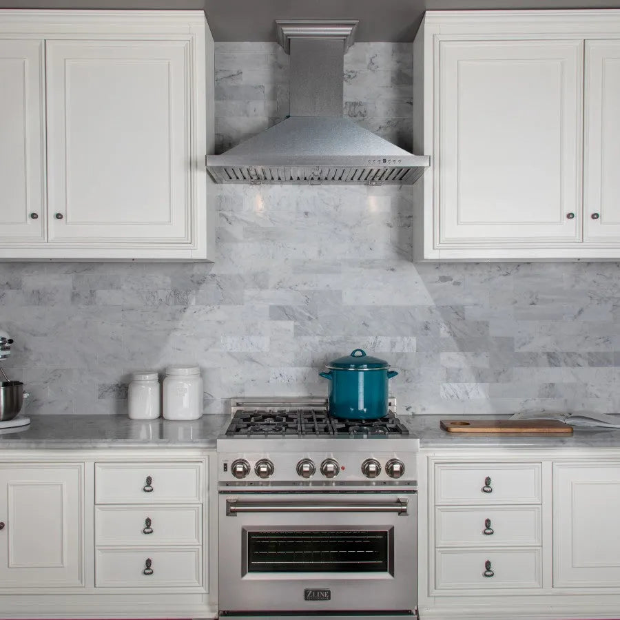 ZLINE Designer 36-inch range hood in satin stainless steel 8KBS-36, view 6