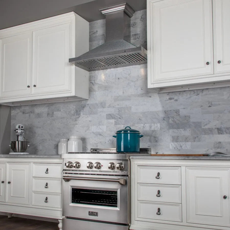 ZLINE Designer 36-inch range hood in satin stainless steel 8KBS-36, view 2
