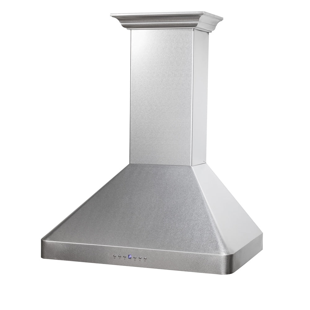 ZLINE 30-inch range hood in satin stainless steel 8KF2S-30, side view