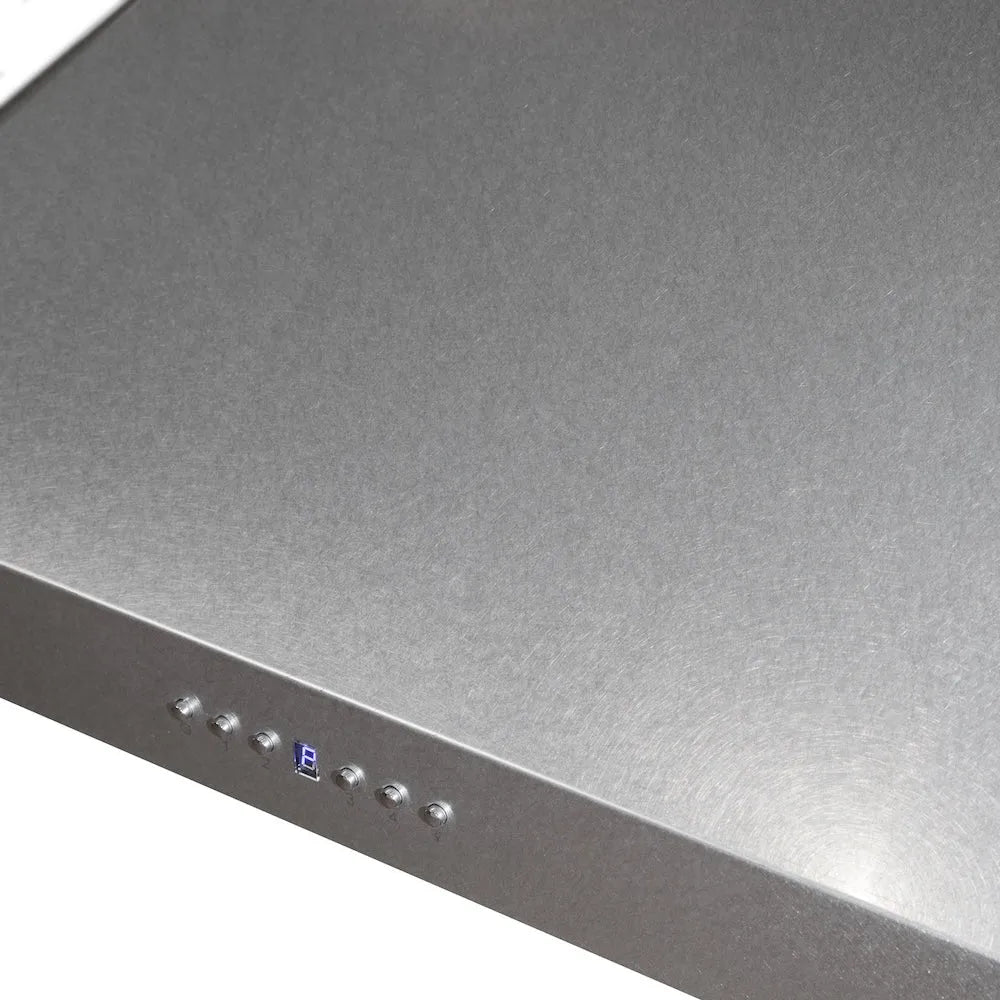 ZLINE 36-inch range hood in satin stainless steel 8KF2S-36, detail