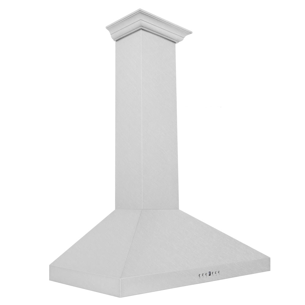 ZLINE Convertible Vent 36-inch range hood in satin stainless steel 8KL3S-36, side view