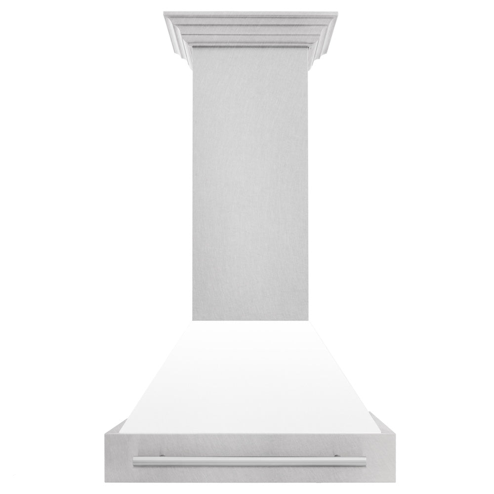 ZLINE 30-inch range hood in satin stainless steel 8654SNX-WM-30, front view