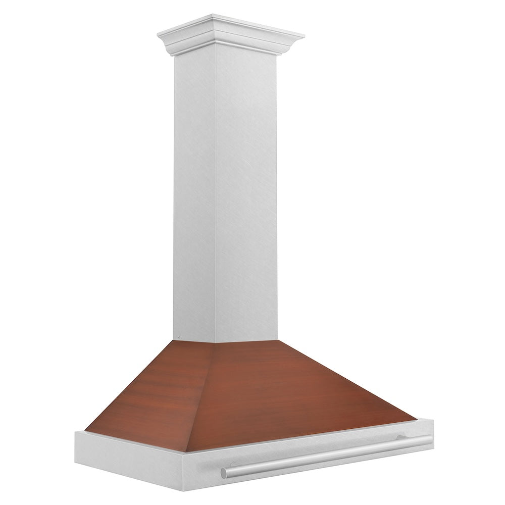 ZLINE 36-inch range hood in satin stainless steel KB4SNX-C-36, side view