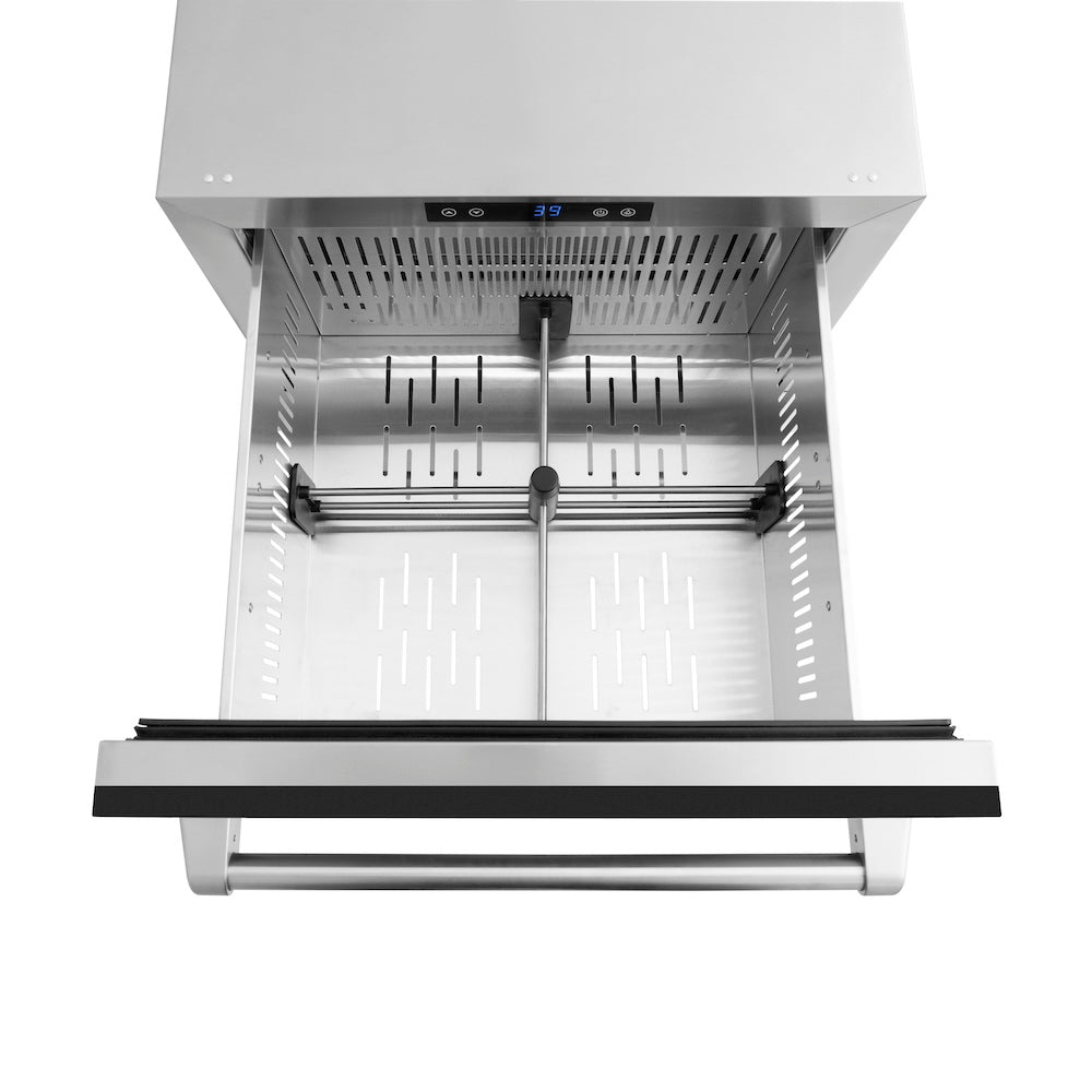 ZLINE Touchstone 24-inch refrigerator in black matte RDSO-BLM-24, detail