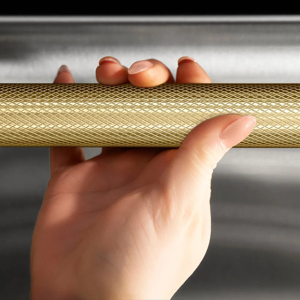 ZLINE Autograph Edition Monument 24-inch dishwasher in stainless steel and champagne bronze accents DWMTZ-30424-KCB, detail