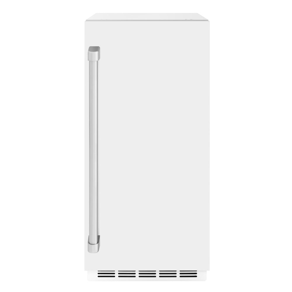 ZLINE Touchstone 15-inch ice maker in white matte IGMD-WM-15