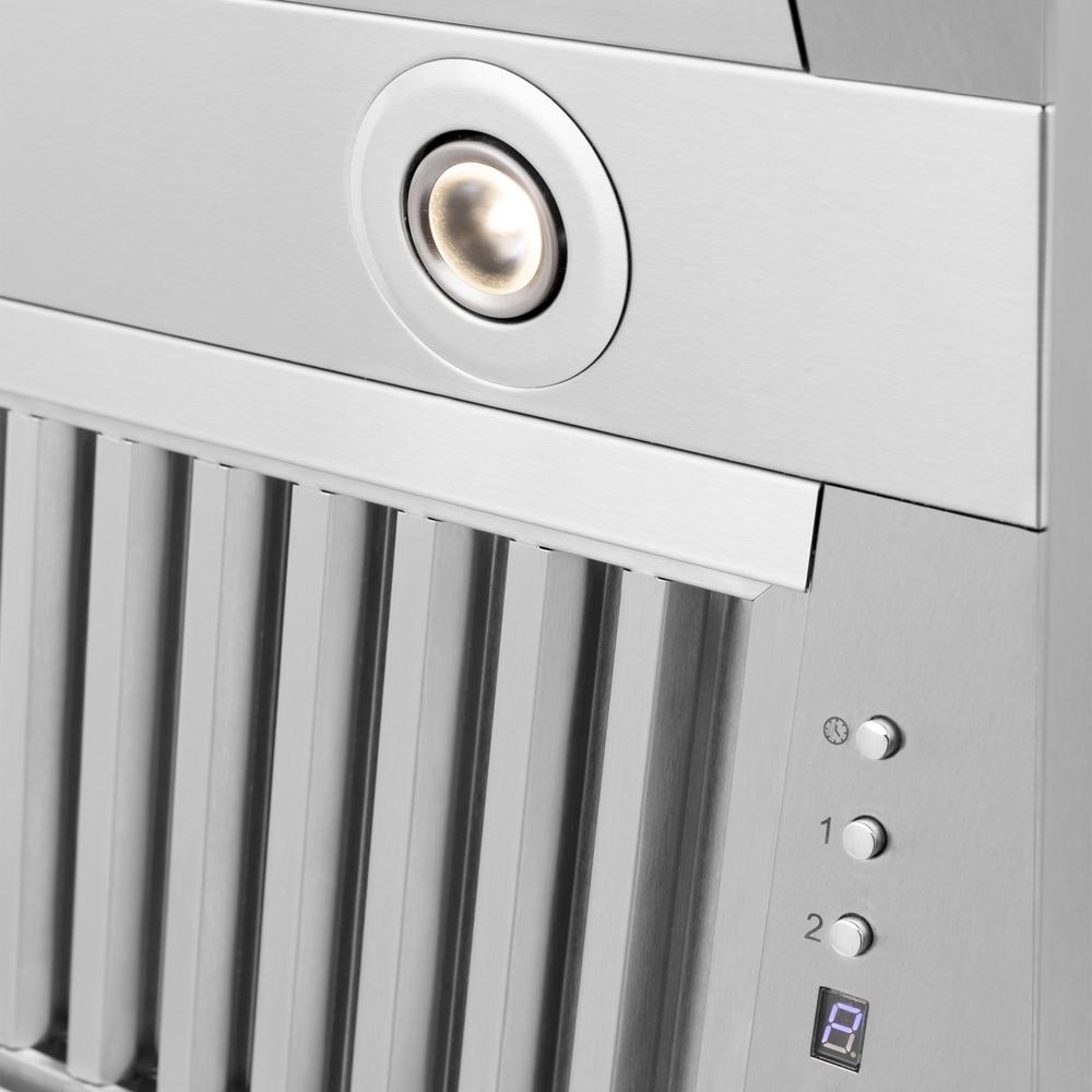 ZLINE 58-inch range hood in stainless steel 721-58, detail