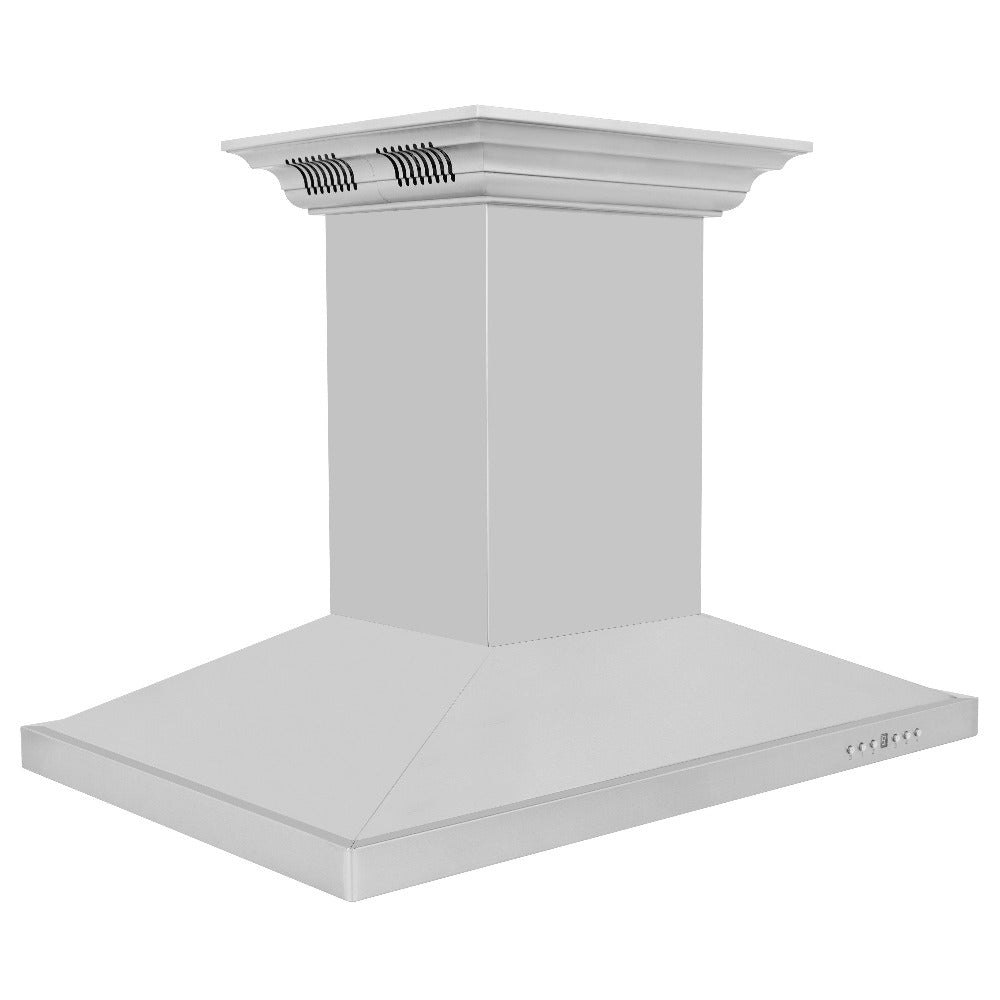 ZLINE CrownSound 48-inch range hood in stainless steel GL2ICRN-BT-48, from above
