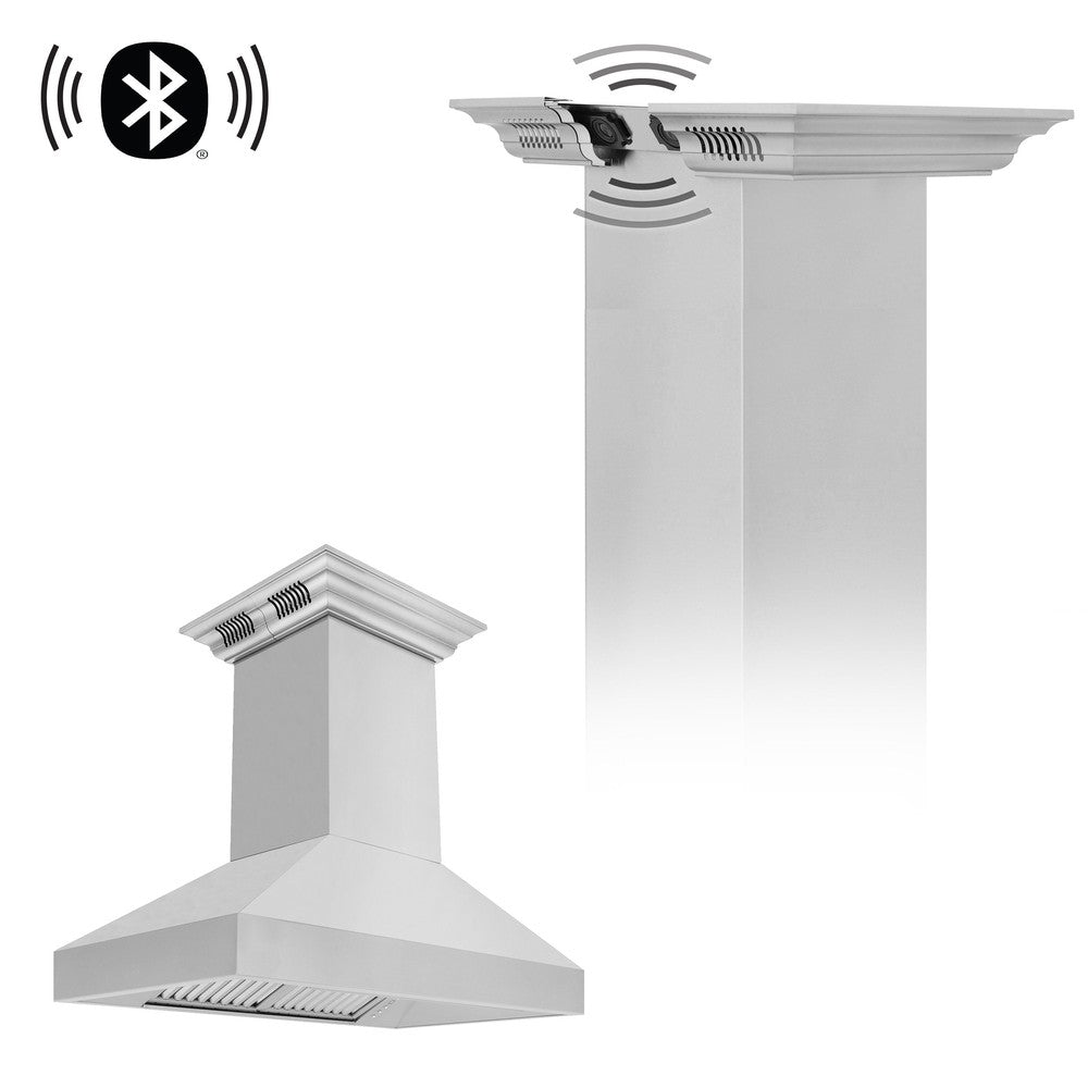 ZLINE CrownSound 30-inch range hood in stainless steel 597ICRN-BT-30