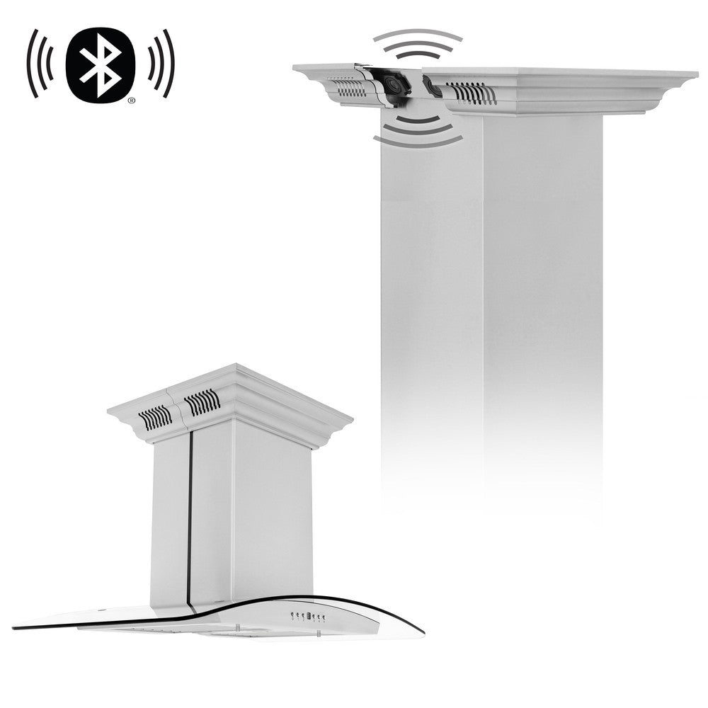 ZLINE CrownSound 36-inch range hood in stainless steel GL5ICRN-BT-36