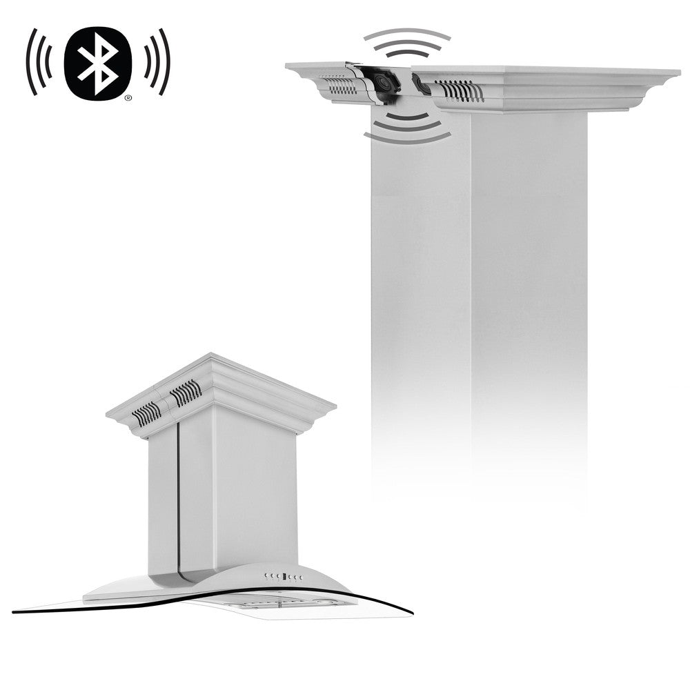 ZLINE CrownSound 36-inch range hood in stainless steel GL9ICRN-BT-36
