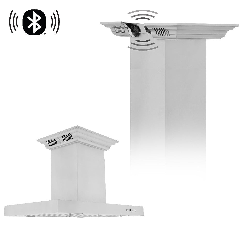 ZLINE CrownSound 36-inch range hood in stainless steel KE2ICRN-BT-36, view 4
