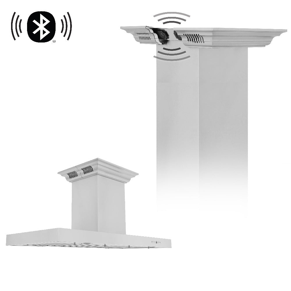 ZLINE CrownSound 42-inch range hood in stainless steel KE2ICRN-BT-42