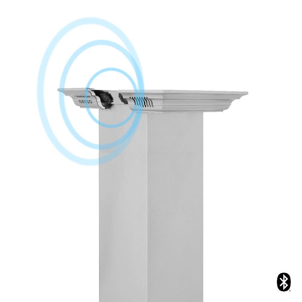 ZLINE CrownSound 48-inch range hood in stainless steel GL2ICRN-BT-48, detail