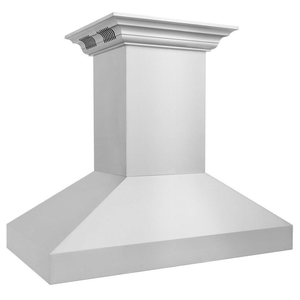 ZLINE CrownSound 48-inch range hood in stainless steel 597ICRN-BT-48, from above