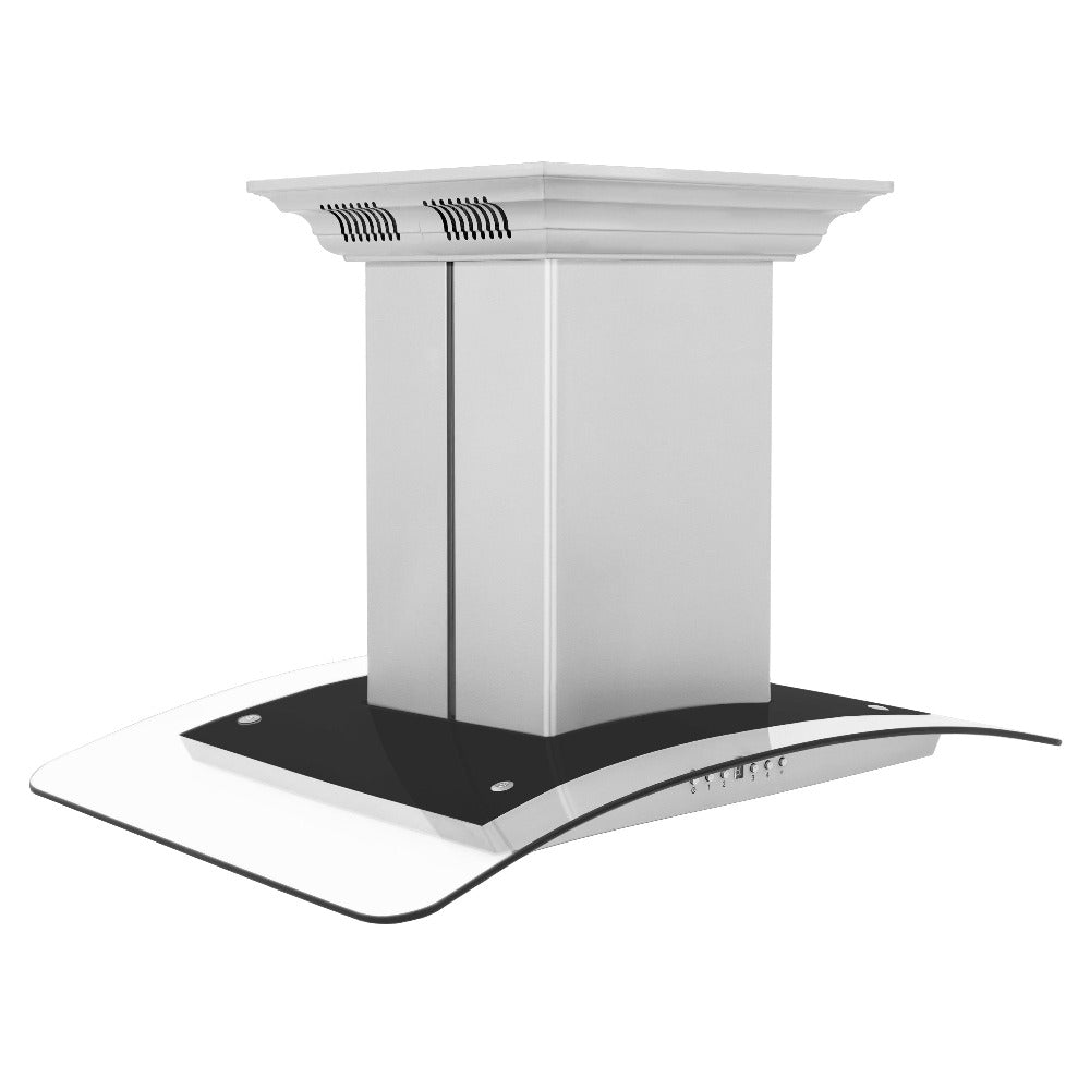 ZLINE CrownSound 36-inch range hood in stainless steel GL5ICRN-BT-36, side view
