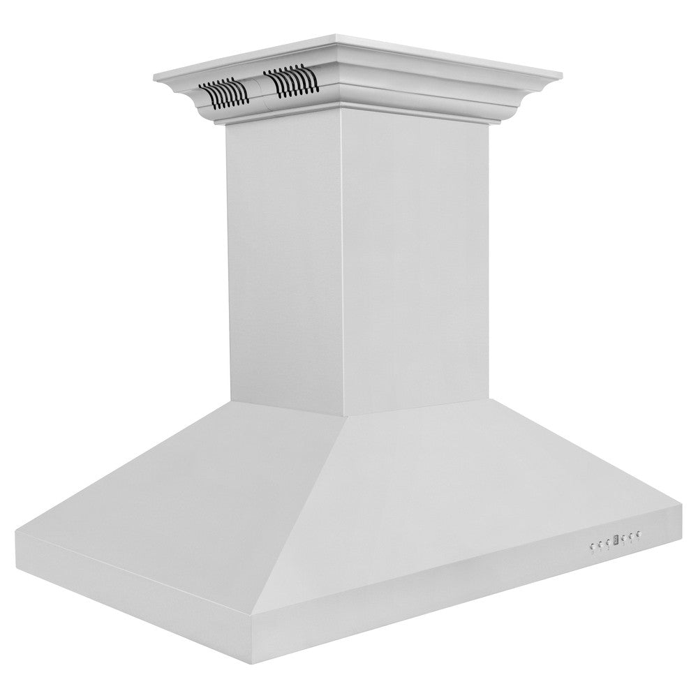 ZLINE CrownSound 36-inch range hood in stainless steel KL3ICRN-BT-36, from above
