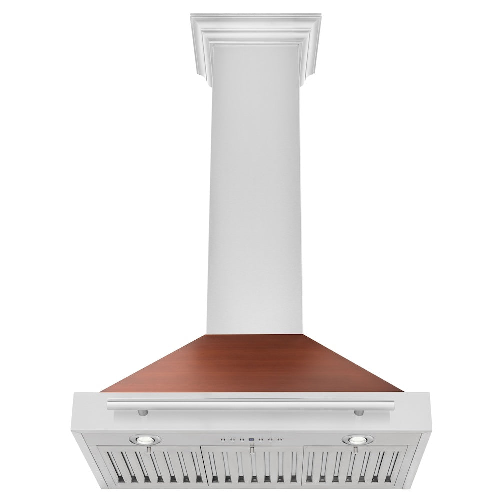 ZLINE 30-inch range hood in copper KB4STX-C-30, view 3